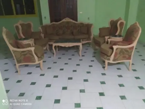 غرفة صالون خشب زان احمر