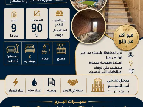 شقة للبيع على الاحمر بشارع الفرن عزبة الشال