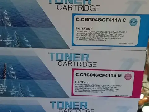 طقم حبارت HP-C-crG046/CF410/411/412/413 A M بمعدل 22000 للاسود ومعدل 2300 للالوان
