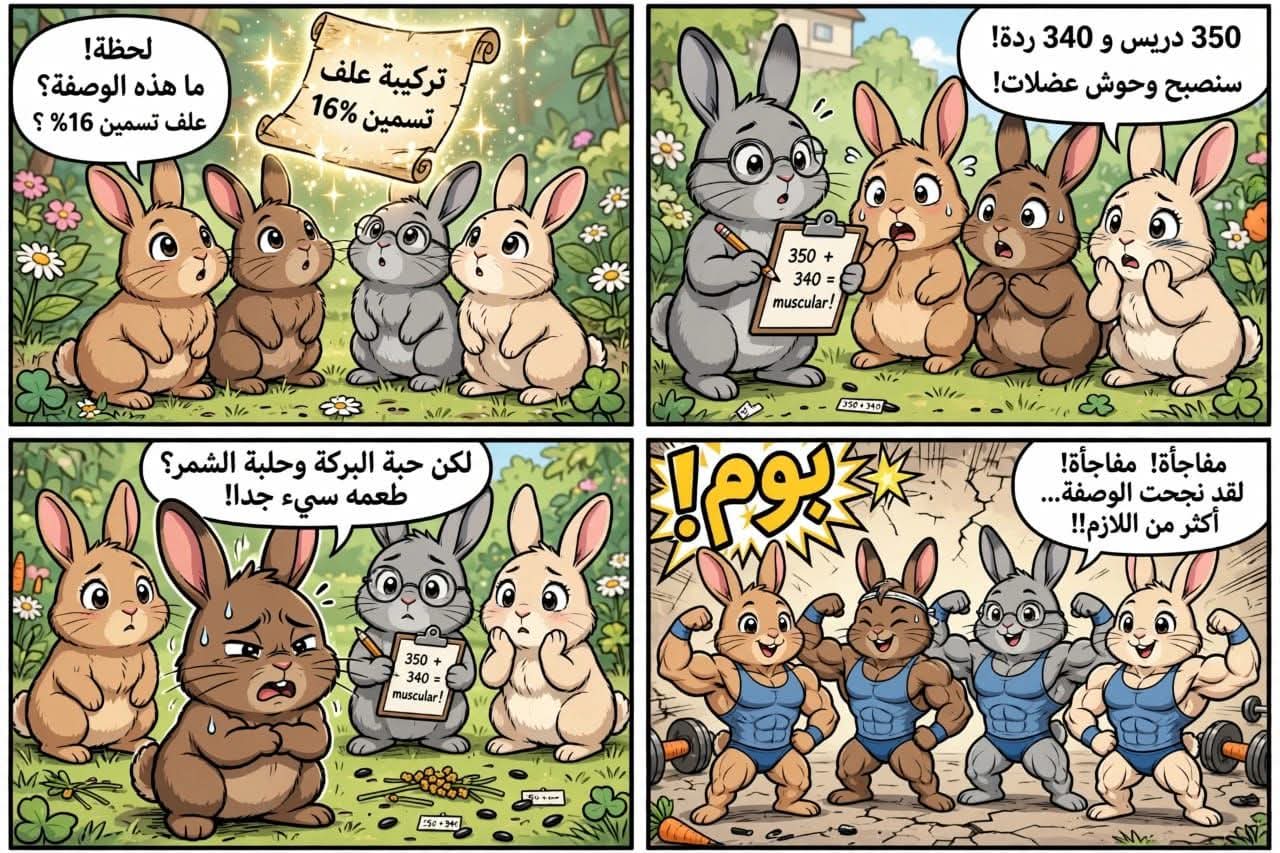 اشراف مزارع أرانب فنى وبيطرى وتركيب اعلاف أرانب
