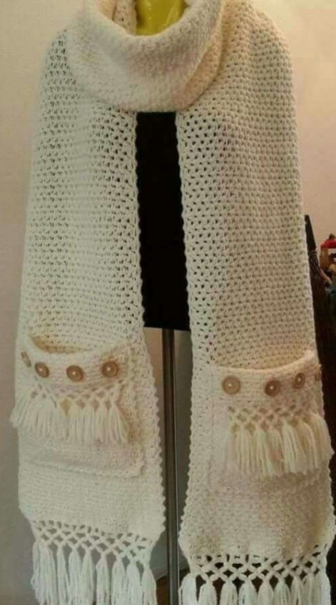 سكارفات كروشيه شغل بالطلب