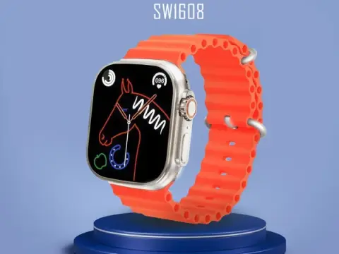 لعشاق التميز ساعة فيدفي الترا smar watch SW1608 أصلية بأعلى المواصفات متاح لون الأسود والبرتقالي منتج جديد